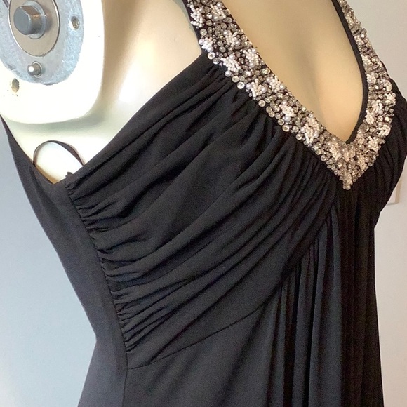 COPY - Black Evening Dress, size 14. - FTTS J. Michaels, Vintage - Picture 4 of 11